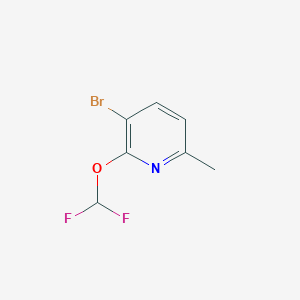 molecular formula C7H6BrF2NO B1409786 3-Bromo-2-difluoromethoxy-6-methylpyridine CAS No. 1807244-37-6