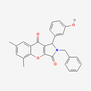 2-Benzyl-1-(3-hydroxyphenyl)-5,7-dimethyl-1,2-dihydrochromeno[2,3-c]pyrrole-3,9-dione