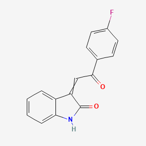 molecular formula C16H10FNO2 B14097873 2H-Indol-2-one, 3-[2-(4-fluorophenyl)-2-oxoethylidene]-1,3-dihydro- CAS No. 98711-39-8