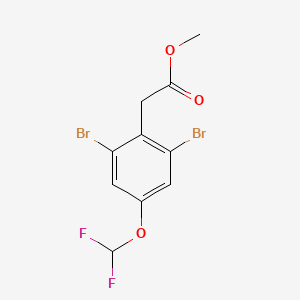 molecular formula C10H8Br2F2O3 B1409788 Methyl 2,6-dibromo-4-(difluoromethoxy)phenylacetate CAS No. 1804936-45-5