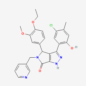 3-(5-chloro-2-hydroxy-4-methylphenyl)-4-(4-ethoxy-3-methoxyphenyl)-5-(pyridin-3-ylmethyl)-4,5-dihydropyrrolo[3,4-c]pyrazol-6(2H)-one