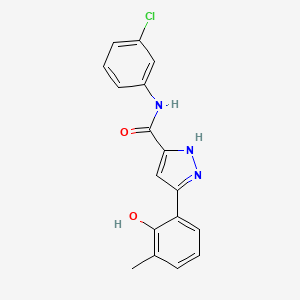 N-(3-chlorophenyl)-3-(2-hydroxy-3-methylphenyl)-1H-pyrazole-5-carboxamide