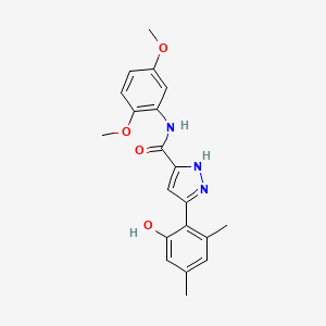 N-(2,5-dimethoxyphenyl)-5-(2-hydroxy-4,6-dimethylphenyl)-1H-pyrazole-3-carboxamide