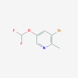molecular formula C7H6BrF2NO B1409796 3-Bromo-5-difluoromethoxy-2-methylpyridine CAS No. 1807115-83-8
