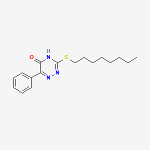 3-(Octylsulfanyl)-6-phenyl-1,2,4-triazin-5-ol