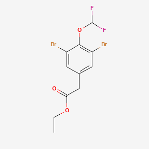 Ethyl 3,5-dibromo-4-(difluoromethoxy)phenylacetate