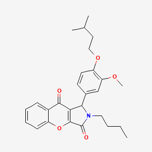 2-Butyl-1-[3-methoxy-4-(3-methylbutoxy)phenyl]-1,2-dihydrochromeno[2,3-c]pyrrole-3,9-dione