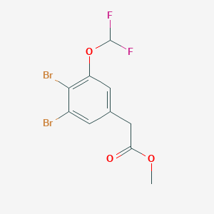 molecular formula C10H8Br2F2O3 B1409799 Methyl 3,4-dibromo-5-(difluoromethoxy)phenylacetate CAS No. 1806293-65-1