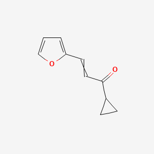 molecular formula C10H10O2 B14097994 1-Cyclopropyl-3-(2-furanyl)-2-propen-1-one CAS No. 64663-74-7