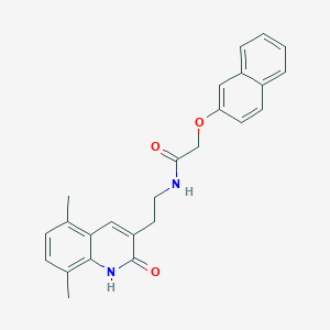 N-(2-(5,8-dimethyl-2-oxo-1,2-dihydroquinolin-3-yl)ethyl)-2-(naphthalen-2-yloxy)acetamide