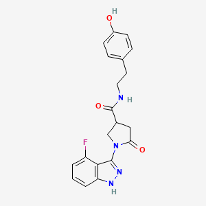 1-(4-fluoro-2H-indazol-3-yl)-N-[2-(4-hydroxyphenyl)ethyl]-5-oxopyrrolidine-3-carboxamide