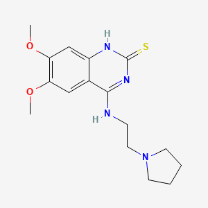 6,7-Dimethoxy-4-{[2-(pyrrolidin-1-yl)ethyl]amino}-1,2-dihydroquinazoline-2-thione