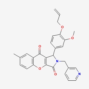 1-[3-Methoxy-4-(prop-2-en-1-yloxy)phenyl]-7-methyl-2-(pyridin-3-ylmethyl)-1,2-dihydrochromeno[2,3-c]pyrrole-3,9-dione