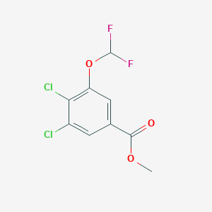 molecular formula C9H6Cl2F2O3 B1409804 Methyl 3,4-dichloro-5-(difluoromethoxy)benzoate CAS No. 1805124-93-9