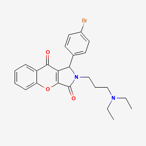 molecular formula C24H25BrN2O3 B14098045 1-(4-Bromophenyl)-2-[3-(diethylamino)propyl]-1,2-dihydrochromeno[2,3-c]pyrrole-3,9-dione 