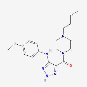 (4-butylpiperazin-1-yl)(5-((4-ethylphenyl)amino)-1H-1,2,3-triazol-4-yl)methanone