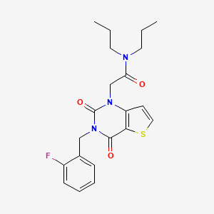 2-[3-(2-fluorobenzyl)-2,4-dioxo-3,4-dihydrothieno[3,2-d]pyrimidin-1(2H)-yl]-N,N-dipropylacetamide