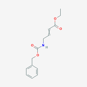 molecular formula C14H17NO4 B14098082 Ethyl (E)-4-Cbz-but-2-enoate 