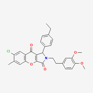 7-Chloro-2-[2-(3,4-dimethoxyphenyl)ethyl]-1-(4-ethylphenyl)-6-methyl-1,2-dihydrochromeno[2,3-c]pyrrole-3,9-dione