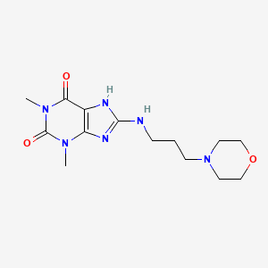 molecular formula C14H22N6O3 B14098117 1,3-Dimethyl-8-(3-morpholin-4-yl-propylamino)-3,7-dihydro-purine-2,6-dione CAS No. 669753-97-3