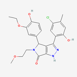 3-(5-chloro-2-hydroxy-4-methylphenyl)-4-(3-ethoxy-4-hydroxyphenyl)-5-(2-methoxyethyl)-4,5-dihydropyrrolo[3,4-c]pyrazol-6(2H)-one