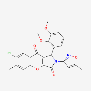 7-Chloro-1-(2,3-dimethoxyphenyl)-6-methyl-2-(5-methyl-1,2-oxazol-3-yl)-1,2-dihydrochromeno[2,3-c]pyrrole-3,9-dione