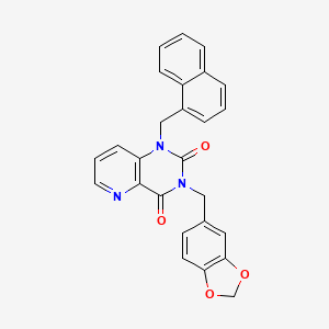 3-(1,3-benzodioxol-5-ylmethyl)-1-(naphthalen-1-ylmethyl)pyrido[3,2-d]pyrimidine-2,4(1H,3H)-dione