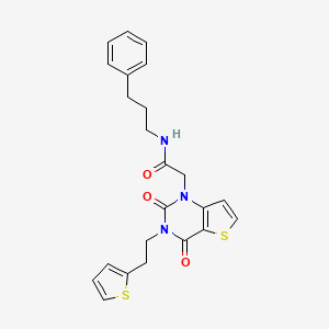 2-(2,4-dioxo-3-(2-(thiophen-2-yl)ethyl)-3,4-dihydrothieno[3,2-d]pyrimidin-1(2H)-yl)-N-(3-phenylpropyl)acetamide