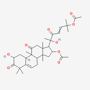 [17-(6-acetyloxy-2-hydroxy-6-methyl-3-oxohept-4-en-2-yl)-2-hydroxy-4,4,9,13,14-pentamethyl-3,11-dioxo-2,7,8,10,12,15,16,17-octahydro-1H-cyclopenta[a]phenanthren-16-yl] acetate