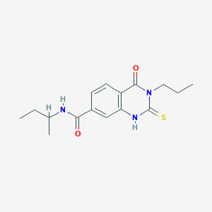 molecular formula C16H21N3O2S B14098190 N-butan-2-yl-4-oxo-3-propyl-2-sulfanylidene-1H-quinazoline-7-carboxamide 