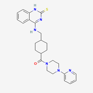 4-[({4-[(4-pyridin-2-ylpiperazin-1-yl)carbonyl]cyclohexyl}methyl)amino]quinazoline-2(1H)-thione