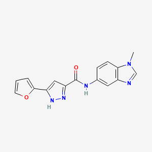 5-(furan-2-yl)-N-(1-methyl-1H-benzimidazol-5-yl)-1H-pyrazole-3-carboxamide