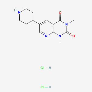 molecular formula C14H20Cl2N4O2 B14098217 1,3-Dimethyl-6-(piperidin-4-yl)-1H,2H,3H,4H-pyrido[2,3-d]pyrimidine-2,4-dione diHCl 