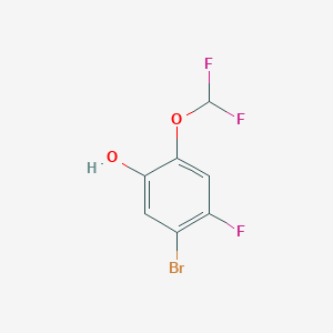molecular formula C7H4BrF3O2 B1409822 5-Bromo-2-difluoromethoxy-4-fluorophenol CAS No. 1805023-78-2