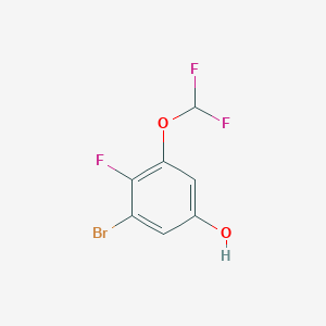 molecular formula C7H4BrF3O2 B1409823 3-Bromo-5-difluoromethoxy-4-fluorophenol CAS No. 1805503-04-1