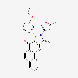 8-(3-Ethoxyphenyl)-9-(5-methyl-1,2-oxazol-3-yl)-8,9-dihydrobenzo[7,8]chromeno[2,3-c]pyrrole-7,10-dione