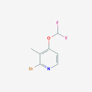 molecular formula C7H6BrF2NO B1409826 2-Bromo-4-difluoromethoxy-3-methylpyridine CAS No. 1807029-62-4