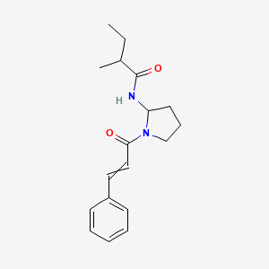 2-methyl-N-[1-(3-phenylprop-2-enoyl)pyrrolidin-2-yl]butanamide