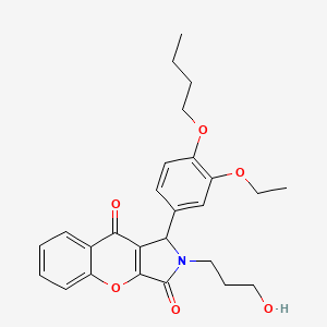 1-(4-Butoxy-3-ethoxyphenyl)-2-(3-hydroxypropyl)-1,2-dihydrochromeno[2,3-c]pyrrole-3,9-dione