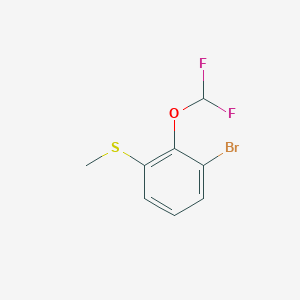 molecular formula C8H7BrF2OS B1409828 3-Bromo-2-(difluoromethoxy)thioanisole CAS No. 1805527-78-9