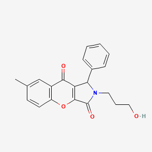 2-(3-Hydroxypropyl)-7-methyl-1-phenyl-1,2-dihydrochromeno[2,3-c]pyrrole-3,9-dione