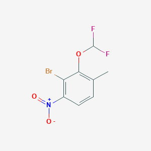 molecular formula C8H6BrF2NO3 B1409833 3-Bromo-2-difluoromethoxy-4-nitrotoluene CAS No. 1805527-24-5