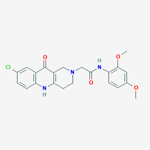 2-(8-chloro-10-oxo-3,4-dihydrobenzo[b][1,6]naphthyridin-2(1H,5H,10H)-yl)-N-(2,4-dimethoxyphenyl)acetamide