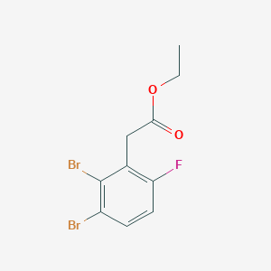 molecular formula C10H9Br2FO2 B1409837 Ethyl 2,3-dibromo-6-fluorophenylacetate CAS No. 1806351-09-6