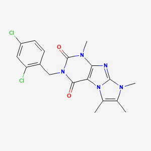 2-[(2,4-Dichlorophenyl)methyl]-4,6,7,8-tetramethylpurino[7,8-a]imidazole-1,3-dione