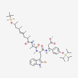 methyl 3-[[3-(2-bromo-1H-indol-3-yl)-2-[2-[[8-[tert-butyl(dimethyl)silyl]oxy-2,4,6-trimethylnon-4-enoyl]amino]propanoyl-methylamino]propanoyl]amino]-3-[4-tri(propan-2-yl)silyloxyphenyl]propanoate