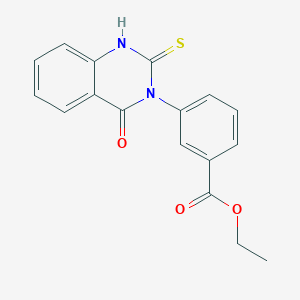 molecular formula C17H14N2O3S B14098434 ethyl 3-(4-oxo-2-thioxo-1,4-dihydroquinazolin-3(2H)-yl)benzoate 