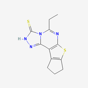 5-ethyl-9,10-dihydro-8H-cyclopenta[4,5]thieno[3,2-e][1,2,4]triazolo[4,3-c]pyrimidine-3(2H)-thione