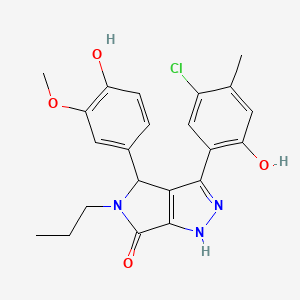 3-(5-chloro-2-hydroxy-4-methylphenyl)-4-(4-hydroxy-3-methoxyphenyl)-5-propyl-4,5-dihydropyrrolo[3,4-c]pyrazol-6(2H)-one