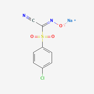 sodium;(1Z)-1-(4-chlorophenyl)sulfonyl-N-oxidomethanimidoyl cyanide